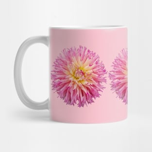 Three Pink Dahlias Floral Photo Mug